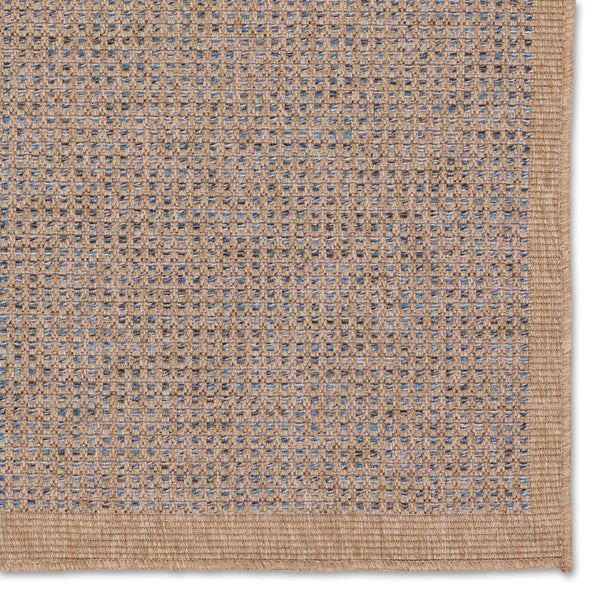Jaipur Living Vibe by Jaipur Living Kidal Flatweave Polypropylene Rug for Patio or Entryway Use Brown / Blue 5' x 8' RUG157276