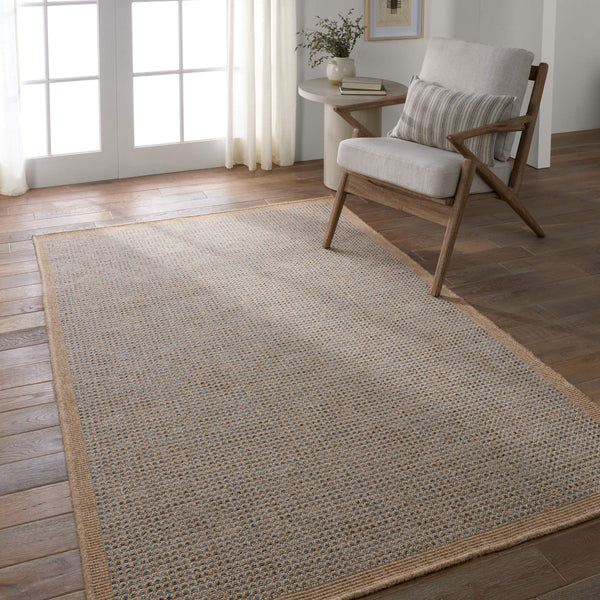 Jaipur Living Vibe by Jaipur Living Kidal Flatweave Polypropylene Rug for Patio or Entryway Use Brown / Blue 5' x 8' RUG157276