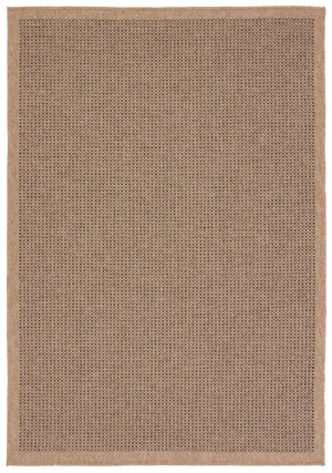 Jaipur Living Vibe by Jaipur Living Kidal Flatweave Polypropylene Rug for Patio or Entryway Use Brown / Black 2' x 3' RUG157279