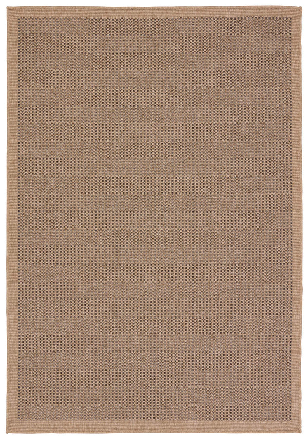 Jaipur Living Vibe by Jaipur Living Kidal Flatweave Polypropylene Rug for Patio or Entryway Use Brown / Black 2' x 3' RUG157279