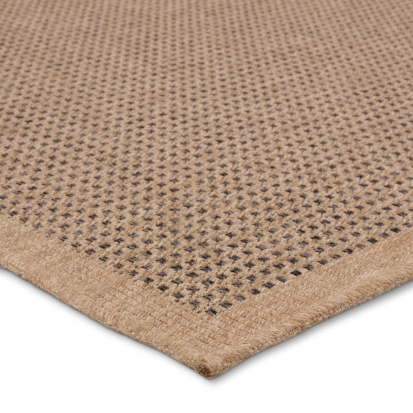 Jaipur Living Vibe by Jaipur Living Kidal Flatweave Polypropylene Rug for Patio or Entryway Use Brown / Black 2' x 3' RUG157279