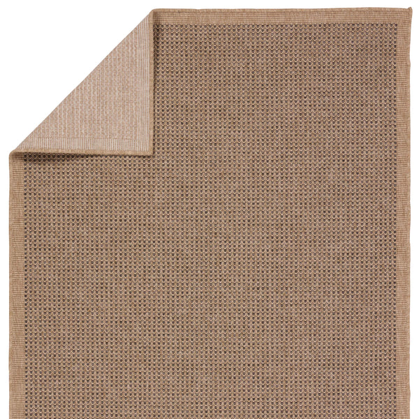 Jaipur Living Vibe by Jaipur Living Kidal Flatweave Polypropylene Rug for Patio or Entryway Use Brown / Black 2' x 3' RUG157279