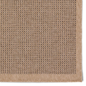 Jaipur Living Vibe by Jaipur Living Kidal Flatweave Polypropylene Rug for Patio or Entryway Use Brown / Black 2' x 3' RUG157279