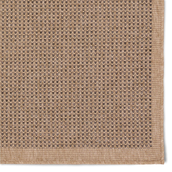 Jaipur Living Vibe by Jaipur Living Kidal Flatweave Polypropylene Rug for Patio or Entryway Use Brown / Black 2' x 3' RUG157279