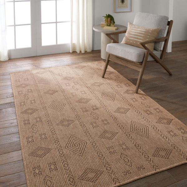 Jaipur Living Vibe by Jaipur Living Sahel Tribal Geometric Polypropylene Rug for Patio or Entryway 8' x 10' RUG157289