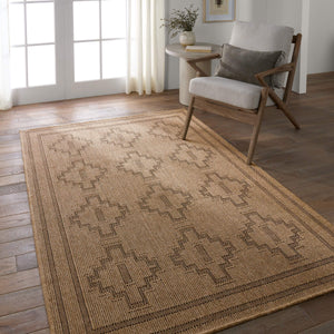Jaipur Living Vibe by Jaipur Living Adrar Tribal Medallion Polypropylene Indoor Outdoor Accent Rug 3' x 8' RUG157292