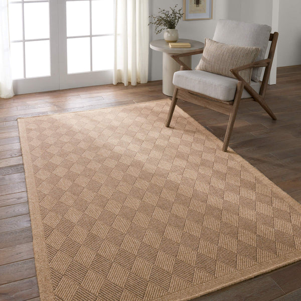 Jaipur Living Vibe by Jaipur Living Amanar Polypropylene Flatweave Rug Tribal Checkerboard Outdoor Patio 2' x 3' RUG157297