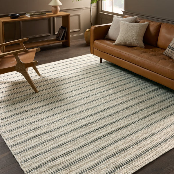 Jaipur Living Namika Vanoir Nmk01 Handwoven Handmade 70% Wool 30% Cotton Scandinavian Stripes Indoor Rug Ivory 70% Wool 30% Cotton, 100% Cotton Rug161177