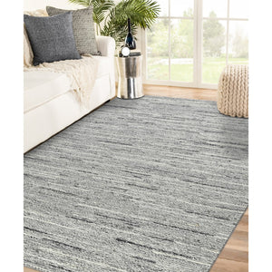 AMER Rugs Norwood Ashley NOR-1 Hand-Loomed Handmade New Zealand Wool Transitional Striped Rug Cream 8'9" x 11'9"