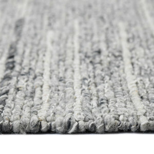 AMER Rugs Norwood Ashley NOR-1 Hand-Loomed Handmade New Zealand Wool Transitional Striped Rug Cream 8'9" x 11'9"