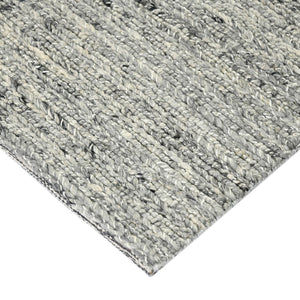 AMER Rugs Norwood Ashley NOR-2 Hand-Loomed Handmade New Zealand Wool Transitional Striped Rug Ivory 8'9" x 11'9"