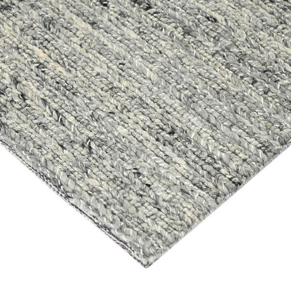 AMER Rugs Norwood Ashley NOR-2 Hand-Loomed Handmade New Zealand Wool Transitional Striped Rug Ivory 8'9" x 11'9"