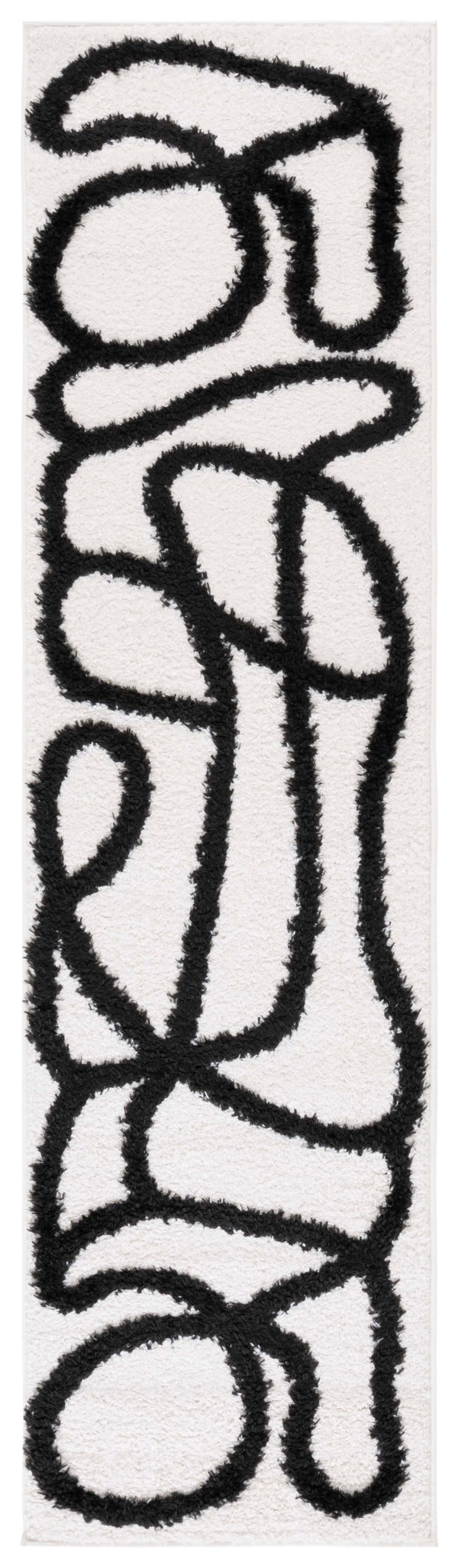 Safavieh Norway Exquisite Abstract Area Rug In Bold Ivory And Black For Modern Home Elegance And Comfort Ivory ,Black Polyester Nor202a-10