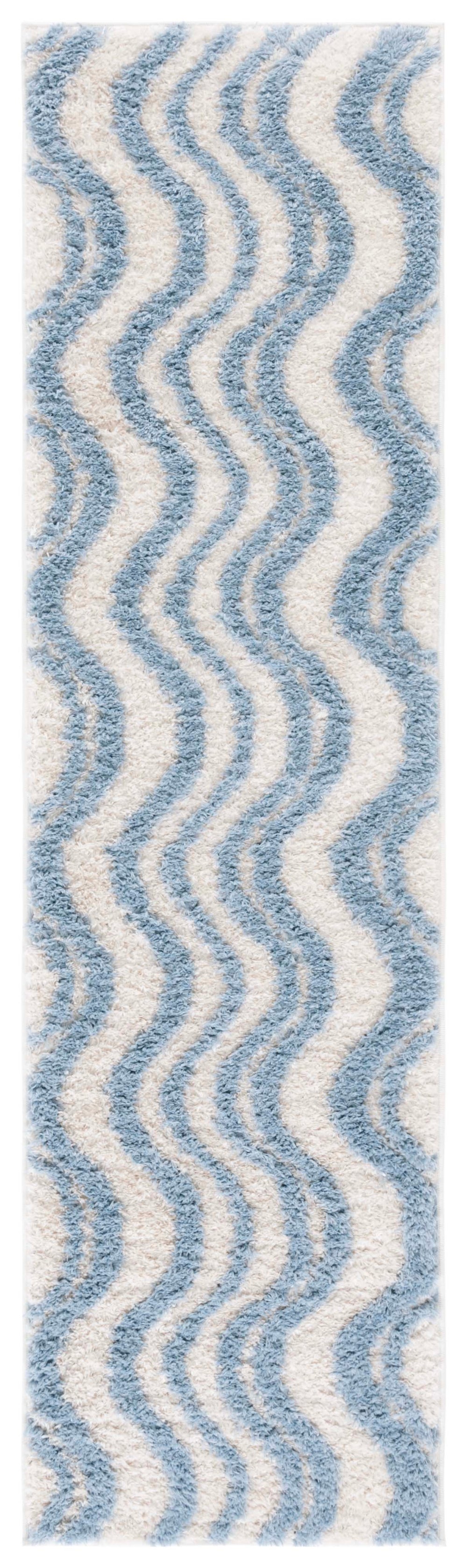 Safavieh Norway Premium Polyester Area Rug - Elegant Beige And Ivory Design For Sophisticated Spaces Blue ,Ivory Polyester Nor210m-28