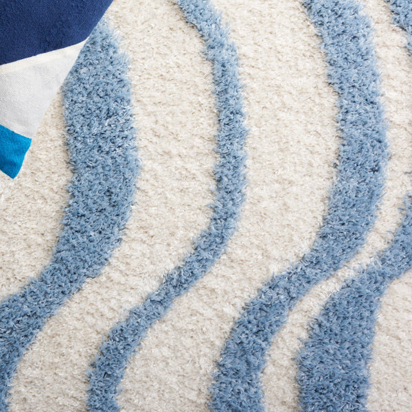 Safavieh Norway Premium Polyester Area Rug - Elegant Beige And Ivory Design For Sophisticated Spaces Blue ,Ivory Polyester Nor210m-28