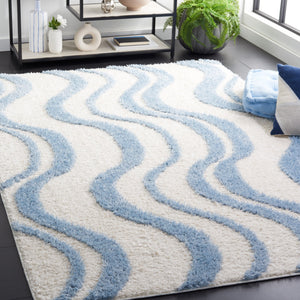 Safavieh Norway Premium Polyester Area Rug - Elegant Beige And Ivory Design For Sophisticated Spaces Blue ,Ivory Polyester Nor210m-28
