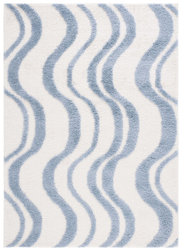 Safavieh Norway Premium Polyester Area Rug - Elegant Beige And Ivory Design For Sophisticated Spaces Blue ,Ivory Polyester Nor210m-28