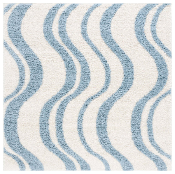 Safavieh Norway Premium Polyester Area Rug - Elegant Beige And Ivory Design For Sophisticated Spaces Blue ,Ivory Polyester Nor210m-28
