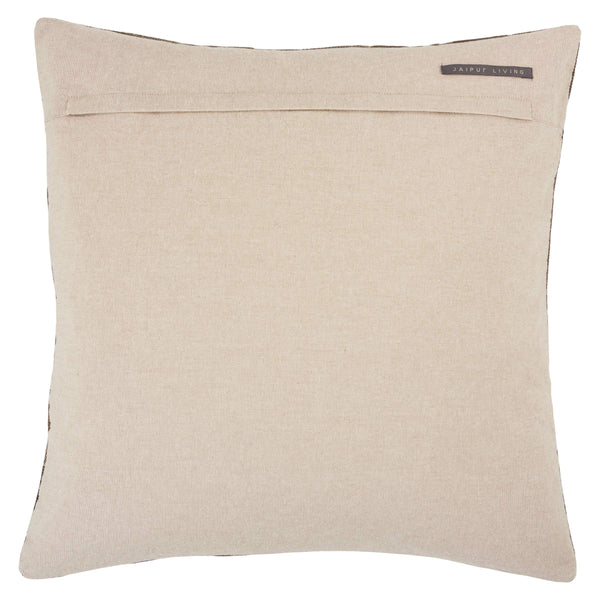 Jaipur Living Jaipur Living Jacques Velvet Embroidered Geometric Throw Pillow Art Deco Cotton Square Dark Taupe Poly Fill PLW103547