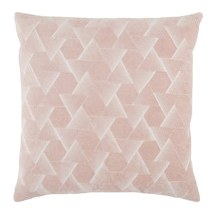 Jaipur Living Jaipur Living Jacques Velvet Embroidered Geometric Throw Pillow Art Deco Cotton Square Blush Poly Fill PLW103541