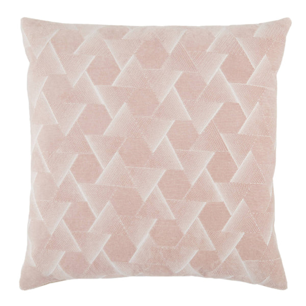 Jaipur Living Jaipur Living Jacques Velvet Embroidered Geometric Throw Pillow Art Deco Cotton Square Blush Poly Fill PLW103541