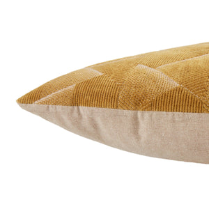 Jaipur Living Jaipur Living Jacques Velvet Embroidered Geometric Throw Pillow Art Deco Cotton Square Gold Poly Fill PLW103550