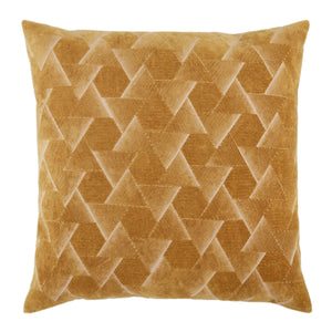 Jaipur Living Jaipur Living Jacques Velvet Embroidered Geometric Throw Pillow Art Deco Cotton Square Gold Poly Fill PLW103550