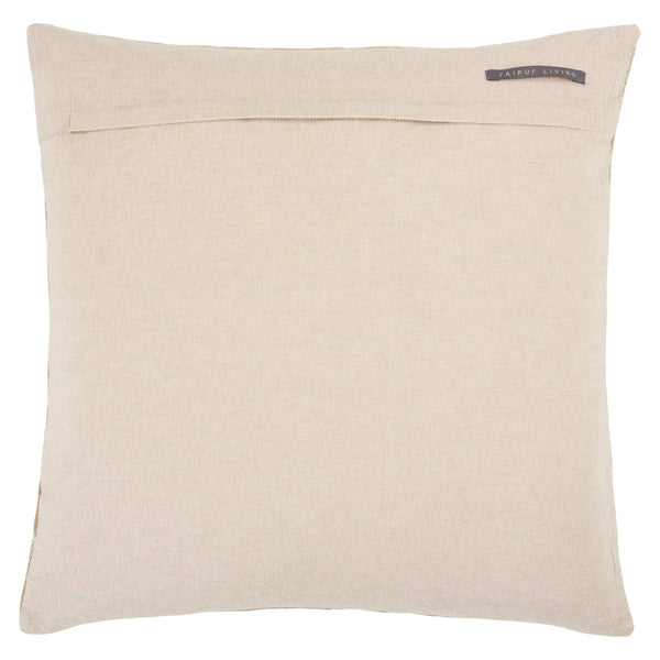 Jaipur Living Jaipur Living Jacques Velvet Embroidered Geometric Pillow Cover Art Deco Accent Beige PLC102328