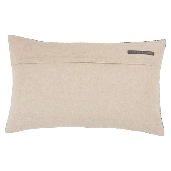 Jaipur Living Jaipur Living Colinet Velvet Lumbar Pillow Art Deco Embroidered Trellis Lattice Accent Blue Poly Fill PLW103545