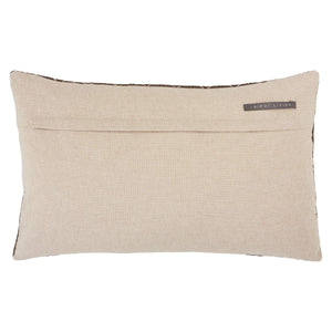 Jaipur Living Jaipur Living Nouveau Velvet Lumbar Pillow Cover Embroidered Diamond Trellis Sofa Accent Dark Taupe PLC102338