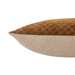 Jaipur Living Jaipur Living Rawlings Cotton Velvet Lumbar Pillow Cover Embroidered Bronze Trellis PLC102344