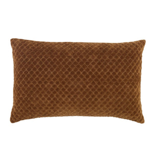 Jaipur Living Jaipur Living Rawlings Cotton Velvet Lumbar Pillow Cover Embroidered Bronze Trellis PLC102344