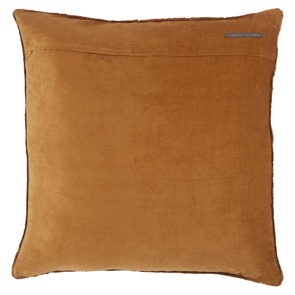 Jaipur Living Jaipur Living Sunbury Cotton Velvet Throw Pillow with Fringe Trim Art Deco Accent Brown Down PLW103492