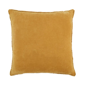 Jaipur Living Jaipur Living Sunbury Cotton Velvet Throw Pillow Cover with Art Deco Fringe Trim Gold PLC102339