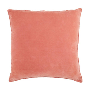 Jaipur Living Jaipur Living Sunbury Cotton Velvet Throw Pillow Cover with Art Deco Fringe Trim Pink PLC102324