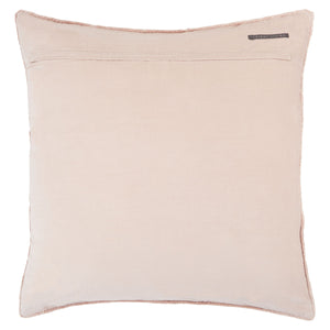 Jaipur Living Jaipur Living Sunbury Cotton Velvet Throw Pillow Cover with Art Deco Fringe Trim Blush PLC102330