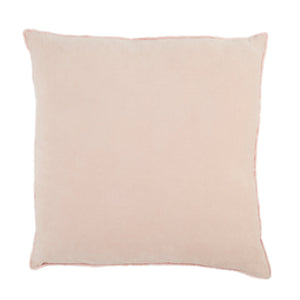 Jaipur Living Jaipur Living Sunbury Cotton Velvet Throw Pillow with Fringe Trim Art Deco Accent Blush Down PLW103480