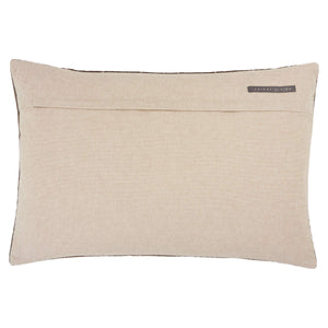 Jaipur Living Jaipur Living Bourdelle Embroidered Chevron Cotton Velvet Lumbar Pillow Art Deco Sofa Accent Dark Taupe Poly Fill PLW103576
