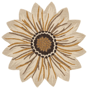 Safavieh Novelty Luxurious Wool And Cotton Area Rug For Elegant Home Décor In Timeless Gold Beige Design Gold ,Beige 80% Wool,20% Cotton With Cotton Backing Nov102d-5r