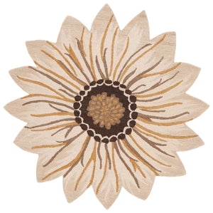 Safavieh Novelty Luxurious Wool And Cotton Area Rug For Elegant Home Décor In Timeless Gold Beige Design Gold ,Beige 80% Wool,20% Cotton With Cotton Backing Nov102d-5r