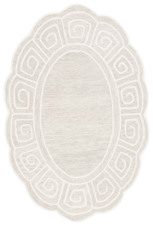 Safavieh Novelty 109 Hand Tufted Transitional Rug Beige / Ivory 6' x 9' Oval