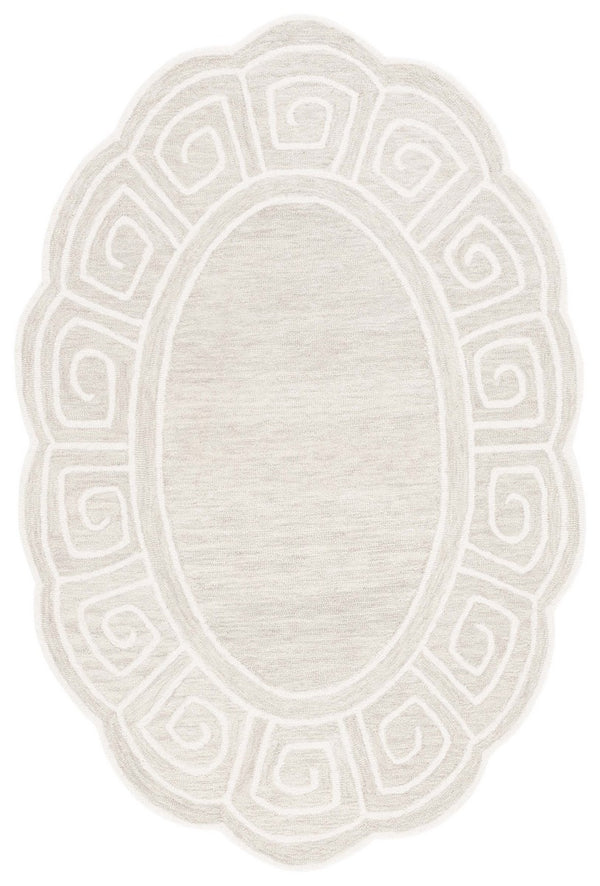 Safavieh Novelty 109 Hand Tufted Transitional Rug Beige / Ivory 6' x 9' Oval