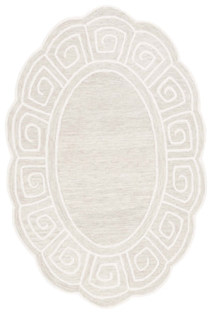 Safavieh Novelty 109 Hand Tufted Transitional Rug Beige / Ivory 4'-6" x 6'-6" Oval