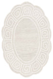 Safavieh Novelty 109 Hand Tufted Transitional Rug Beige / Ivory 6' x 9' Oval