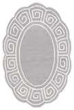 Safavieh Novelty 109 Hand Tufted Transitional Rug Grey / Ivory 4'-6" x 6'-6" Oval
