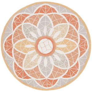 Safavieh Novelty Handcrafted Area Rug - Luxurious Grey And Gold Floral Design For Elegant Home Decor Grey ,Gold 80% Wool 20% Cotton Nov110d-5r