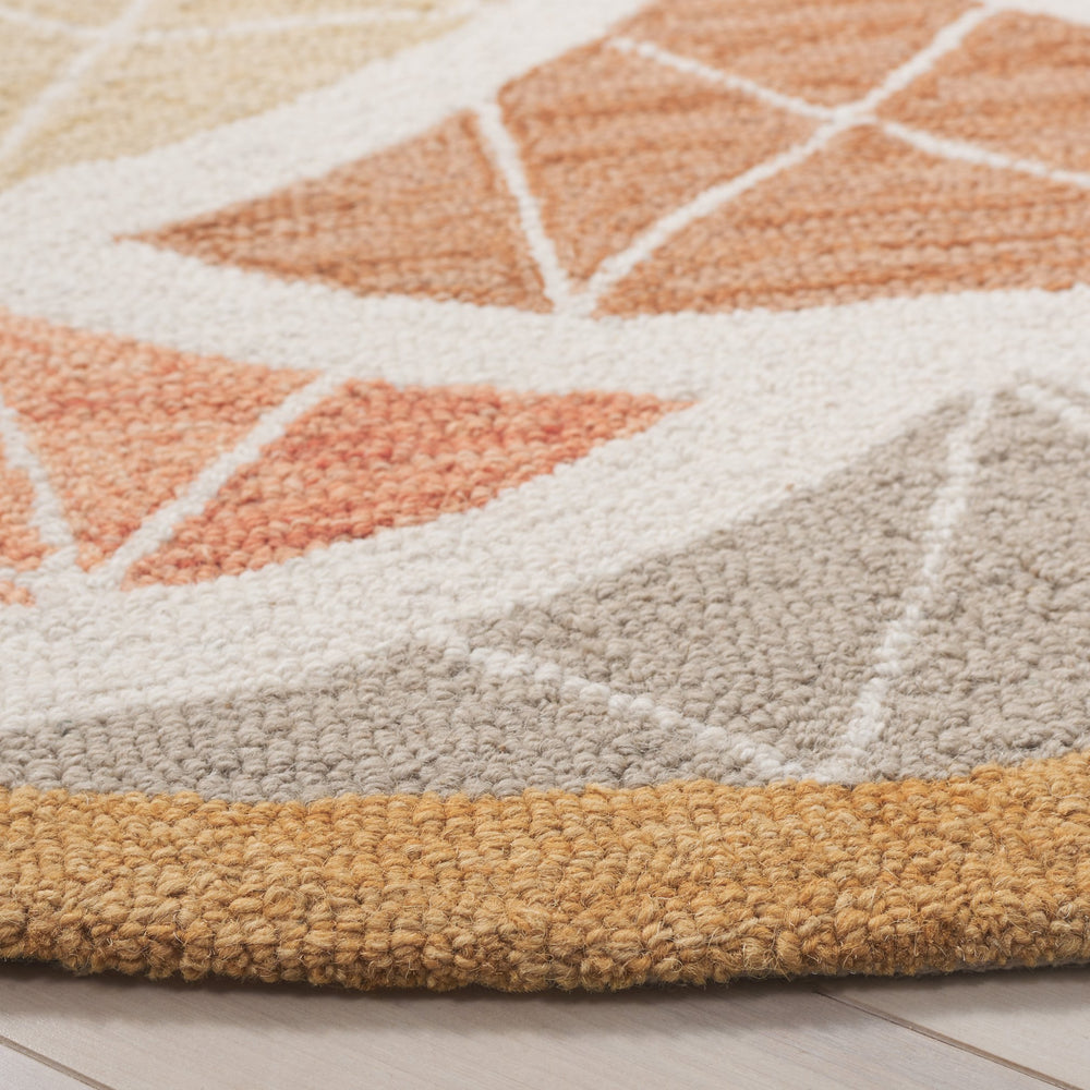 Safavieh Novelty Handcrafted Area Rug - Luxurious Grey And Gold Floral Design For Elegant Home Decor Grey ,Gold 80% Wool 20% Cotton Nov110d-5r