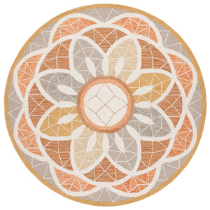 Safavieh Novelty Handcrafted Area Rug - Luxurious Grey And Gold Floral Design For Elegant Home Decor Grey ,Gold 80% Wool 20% Cotton Nov110d-5r