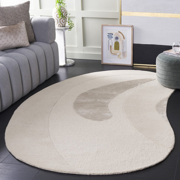Safavieh Novelty Hand-tufted Area Rug In Luxurious Ivory And Beige – Elevate Your Home Décor Today! Ivory ,Beige 80% Wool 20% Viscose Nov150b-68s
