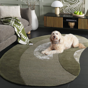 Safavieh Novelty Hand-tufted Area Rug In Luxurious Ivory And Beige – Elevate Your Home Décor Today! Green 80% Wool 20% Viscose Nov150y-46s